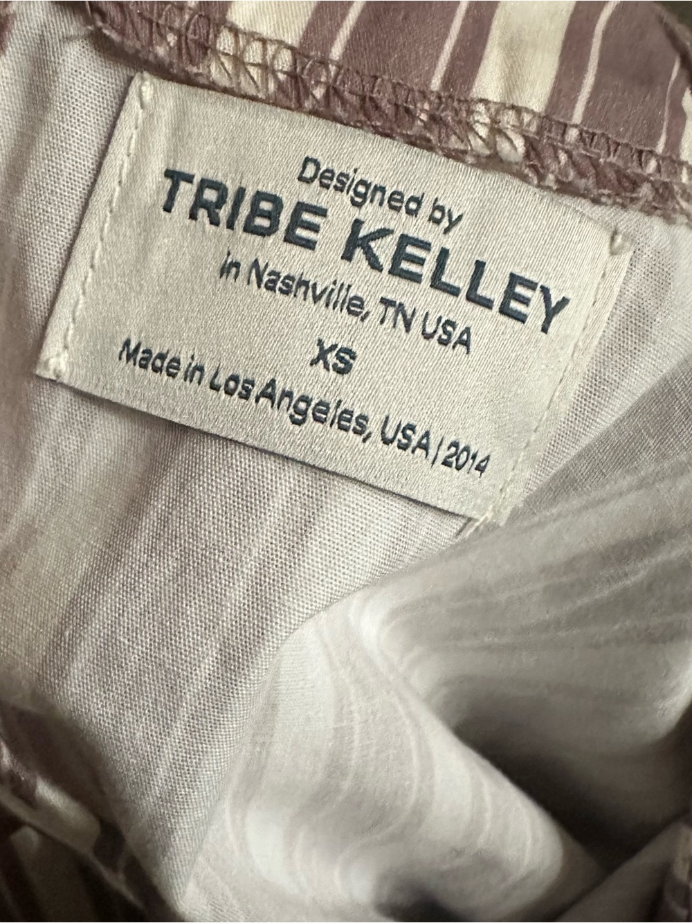 Tribe Kelly Grayton Tank Stripes Crop Top In Mocha Size XS NWOT - Picture 2 of 10